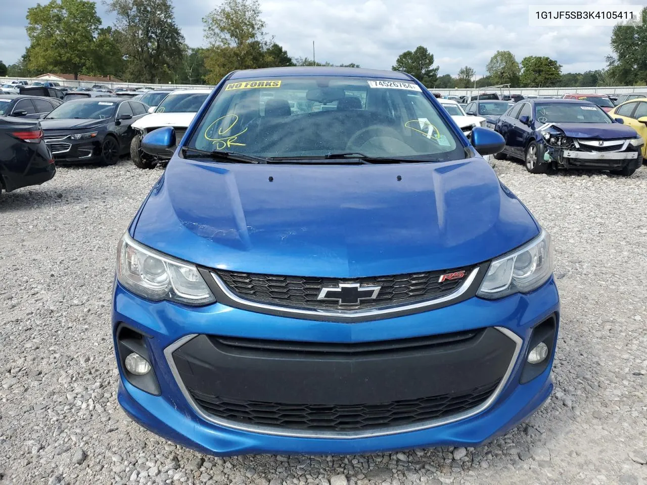 2019 Chevrolet Sonic Premier VIN: 1G1JF5SB3K4105411 Lot: 74526784