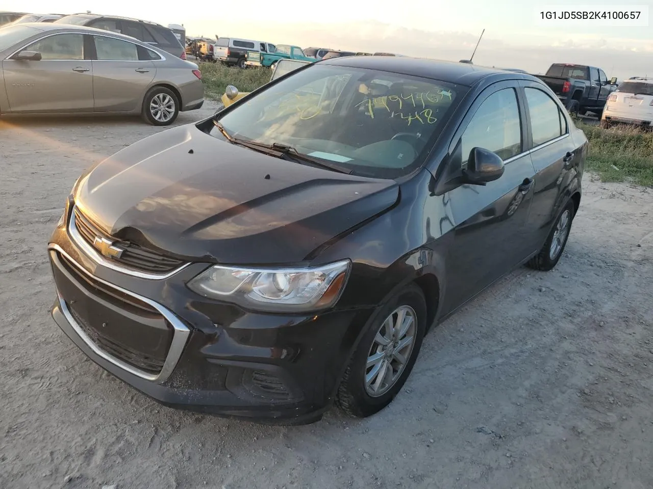 2019 Chevrolet Sonic Lt VIN: 1G1JD5SB2K4100657 Lot: 74944634