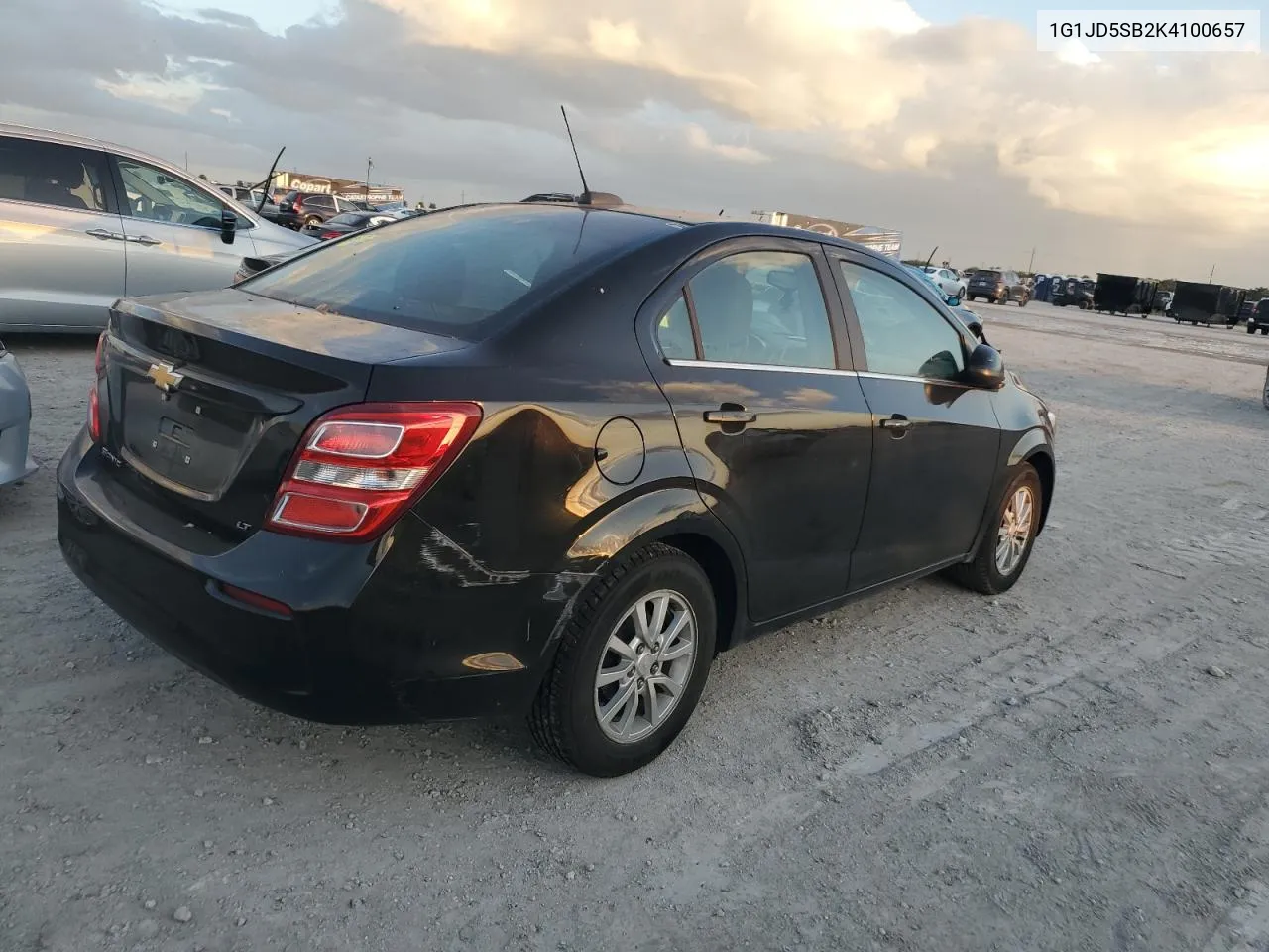 2019 Chevrolet Sonic Lt VIN: 1G1JD5SB2K4100657 Lot: 74944634