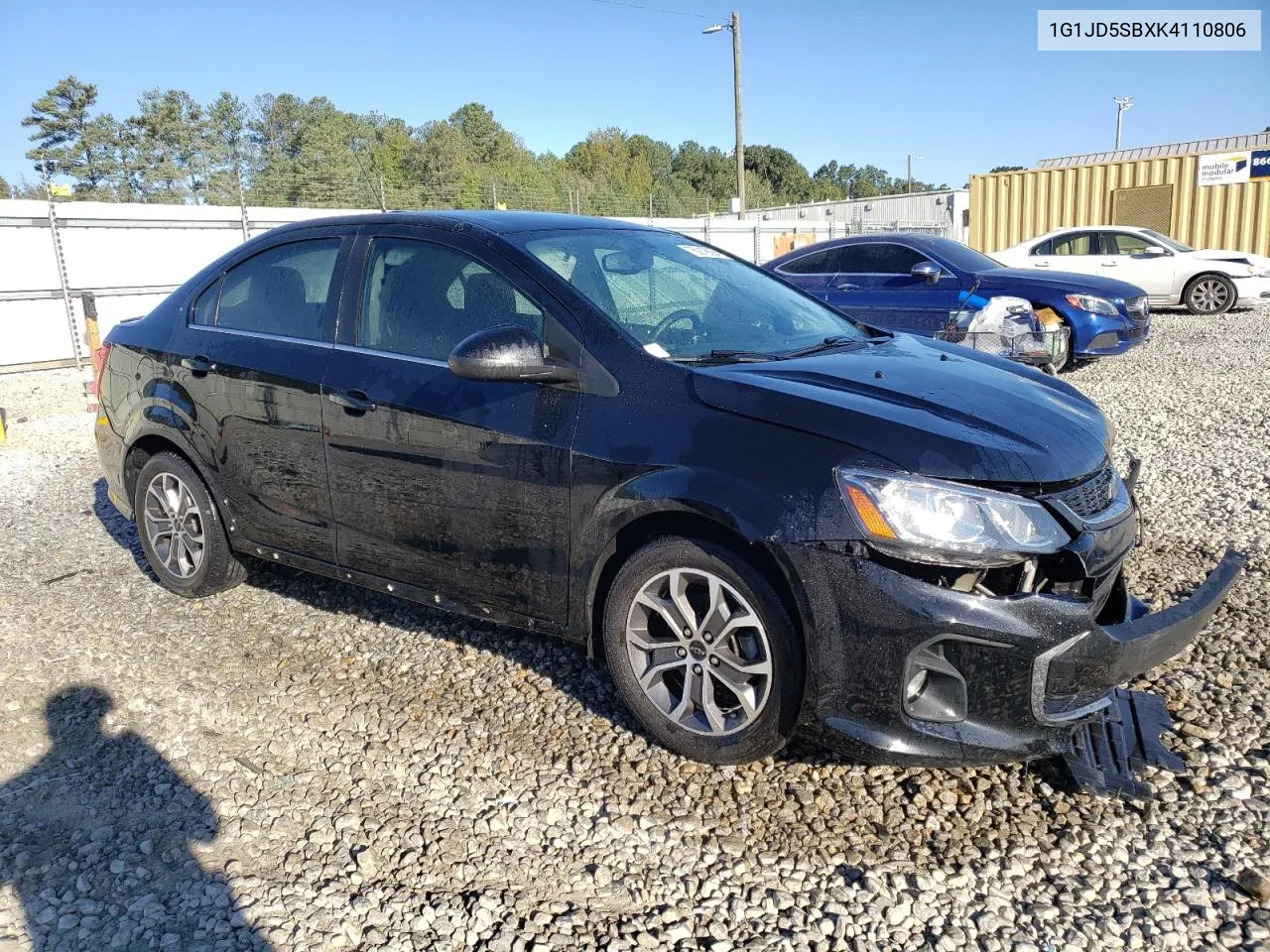 2019 Chevrolet Sonic Lt VIN: 1G1JD5SBXK4110806 Lot: 75012894