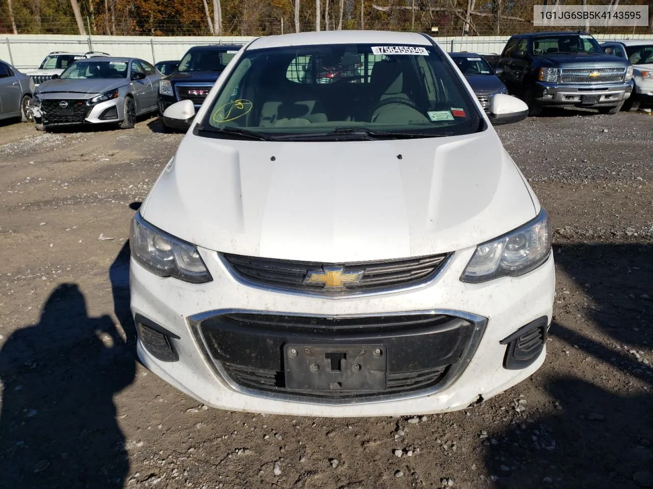 2019 Chevrolet Sonic VIN: 1G1JG6SB5K4143595 Lot: 75645594