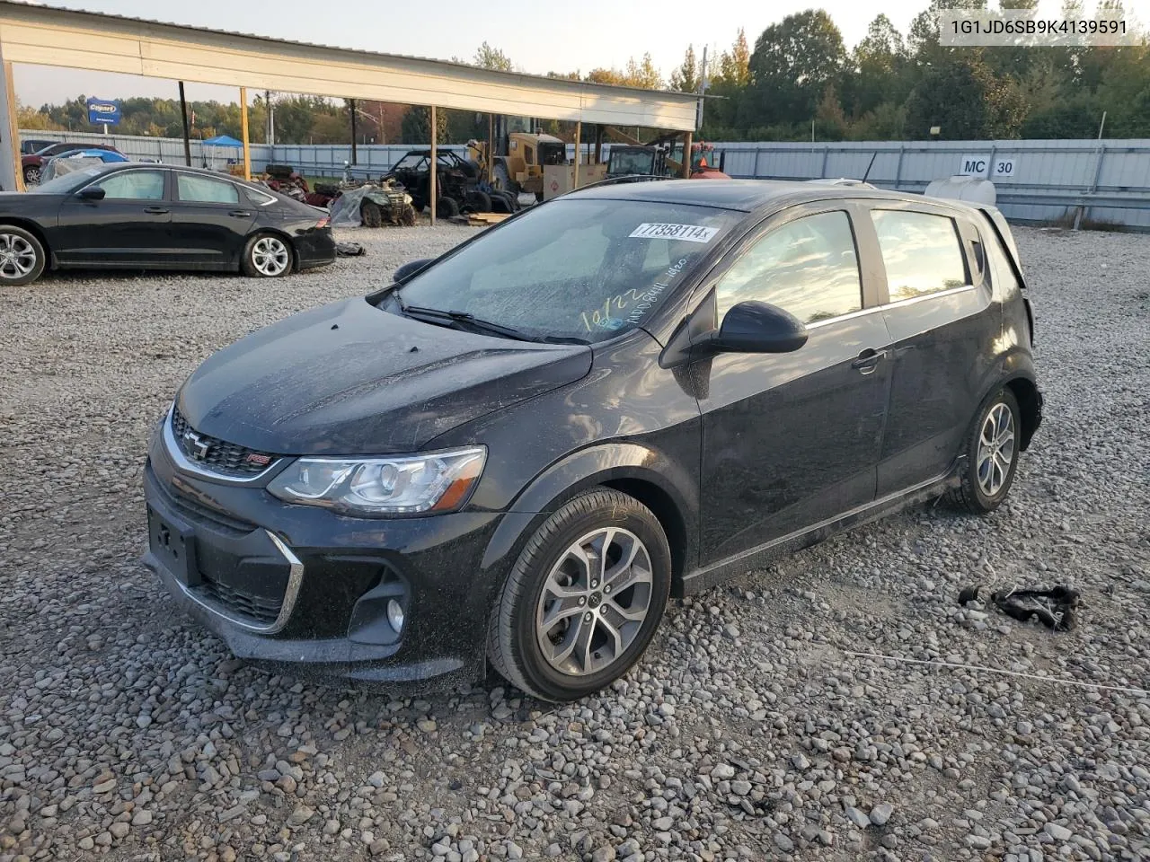 2019 Chevrolet Sonic Lt VIN: 1G1JD6SB9K4139591 Lot: 77358114