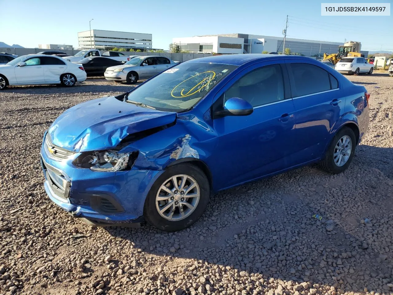 2019 Chevrolet Sonic Lt VIN: 1G1JD5SB2K4149597 Lot: 79420314