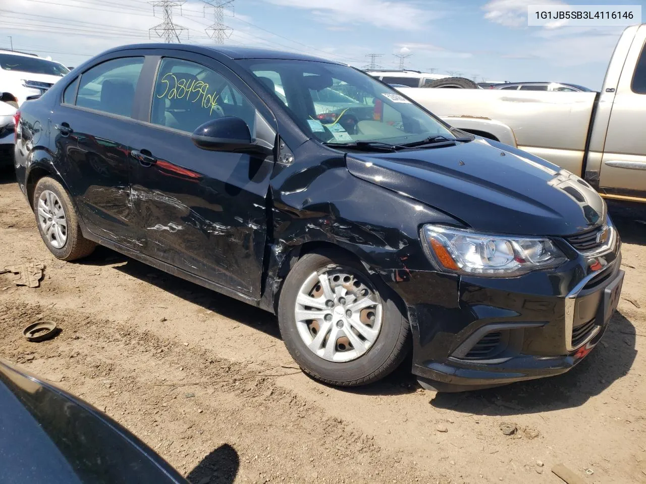 2020 Chevrolet Sonic Ls VIN: 1G1JB5SB3L4116146 Lot: 52845904