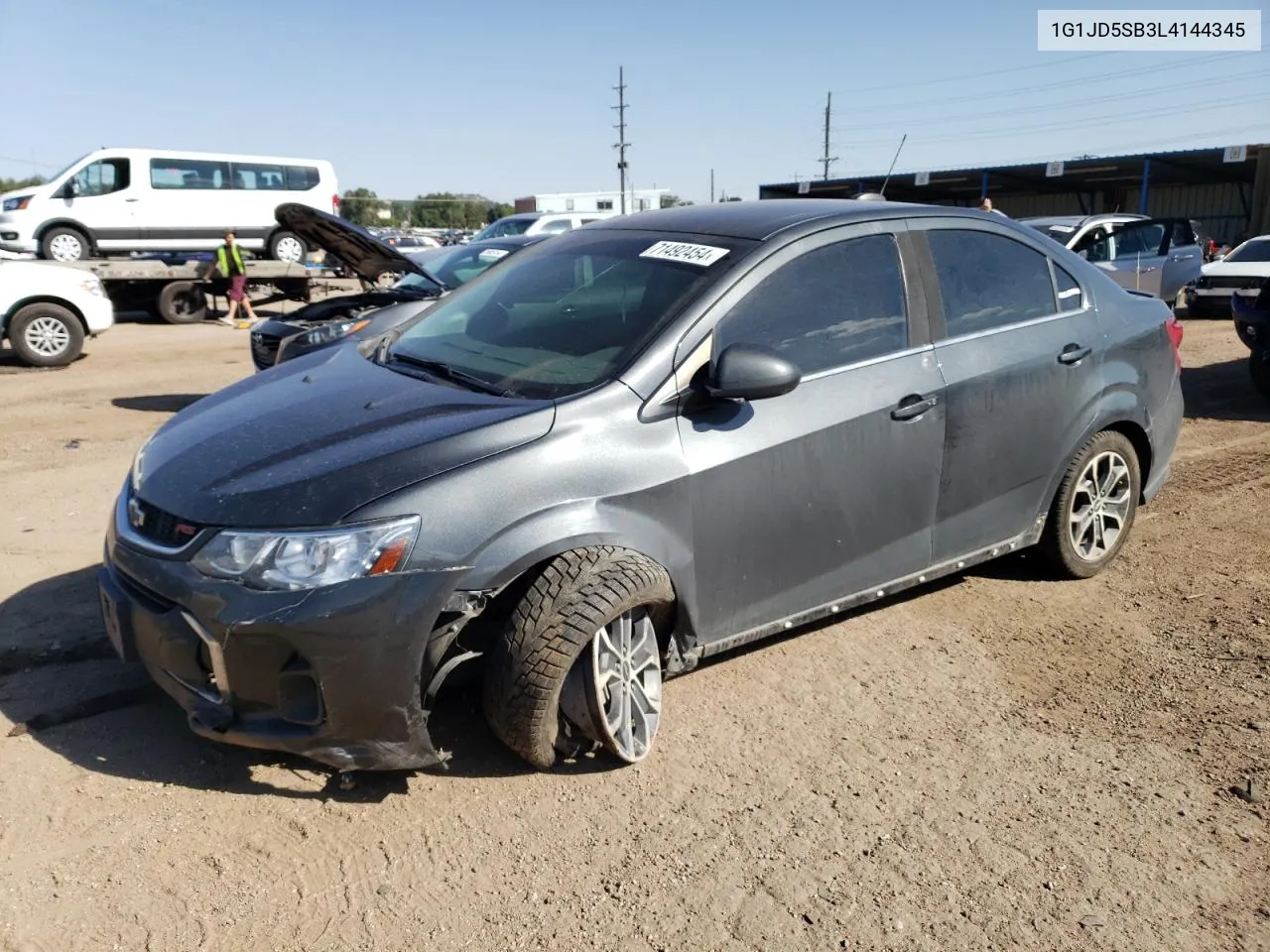 2020 Chevrolet Sonic Lt VIN: 1G1JD5SB3L4144345 Lot: 71492454