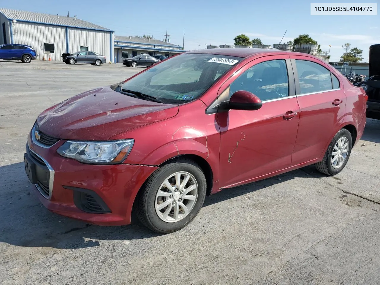 2020 Chevrolet Sonic Lt VIN: 1G1JD5SB5L4104770 Lot: 72047954