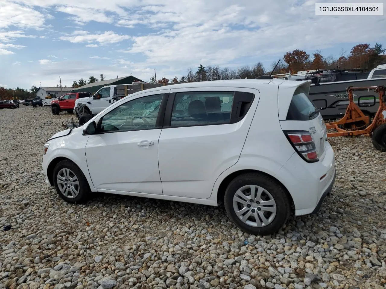 2020 Chevrolet Sonic VIN: 1G1JG6SBXL4104504 Lot: 74274094