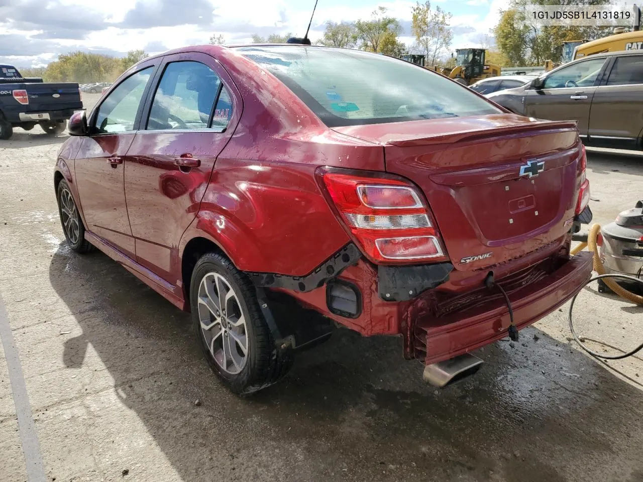 2020 Chevrolet Sonic Lt VIN: 1G1JD5SB1L4131819 Lot: 75828744