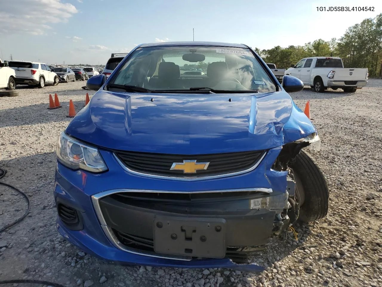 2020 Chevrolet Sonic Lt VIN: 1G1JD5SB3L4104542 Lot: 80297654