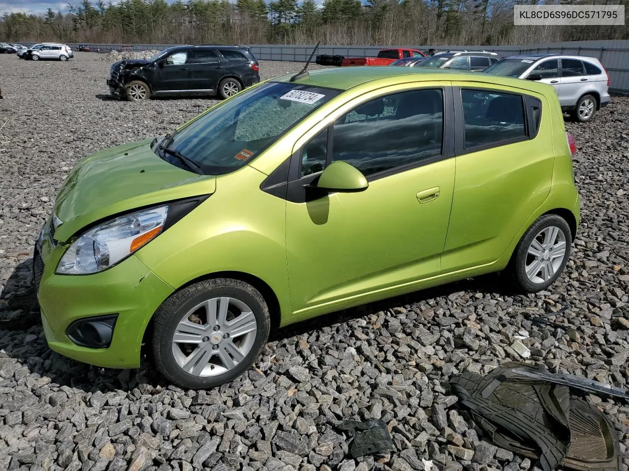 2013 Chevrolet Spark 1Lt VIN: KL8CD6S96DC571795 Lot: 50782734