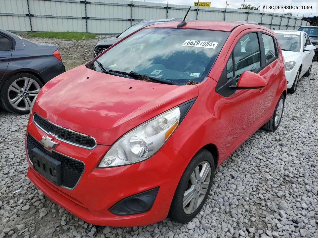 2013 Chevrolet Spark 1Lt VIN: KL8CD6S93DC611069 Lot: 65291984