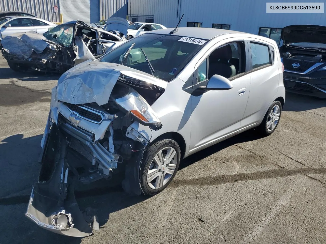 2013 Chevrolet Spark Ls VIN: KL8CB6S99DC513590 Lot: 71019474