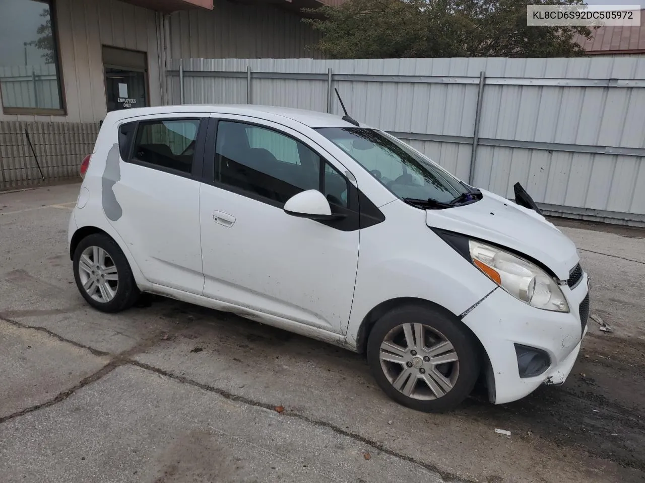 2013 Chevrolet Spark 1Lt VIN: KL8CD6S92DC505972 Lot: 72688504