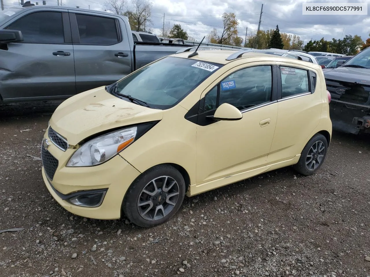 2013 Chevrolet Spark 2Lt VIN: KL8CF6S90DC577991 Lot: 75251854