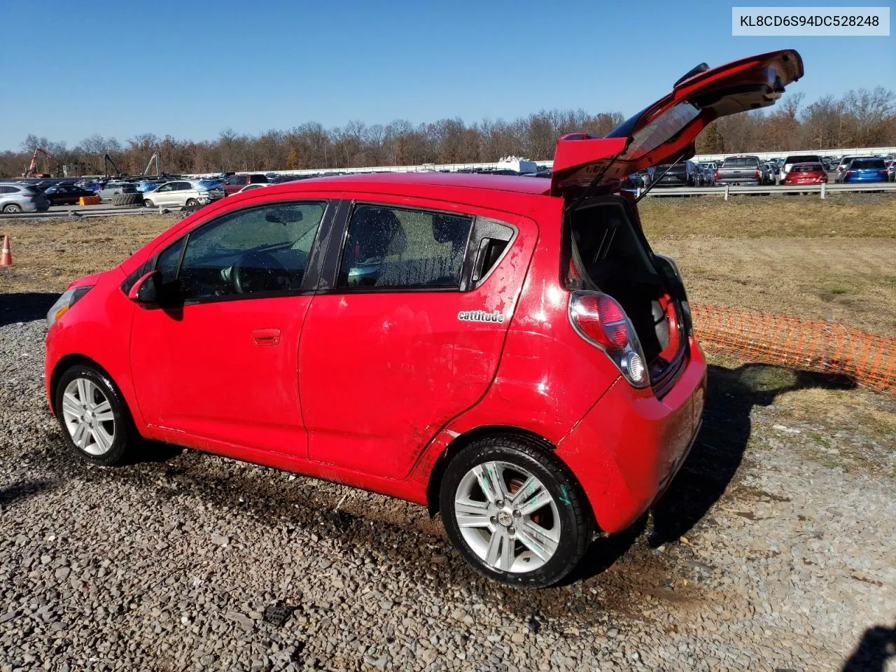 2013 Chevrolet Spark 1Lt VIN: KL8CD6S94DC528248 Lot: 80064184