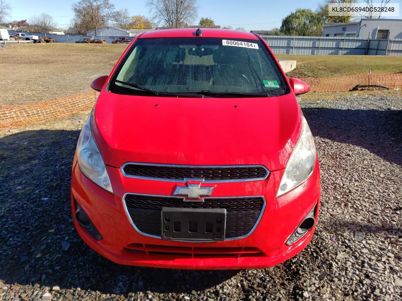 2013 Chevrolet Spark 1Lt VIN: KL8CD6S94DC528248 Lot: 80064184