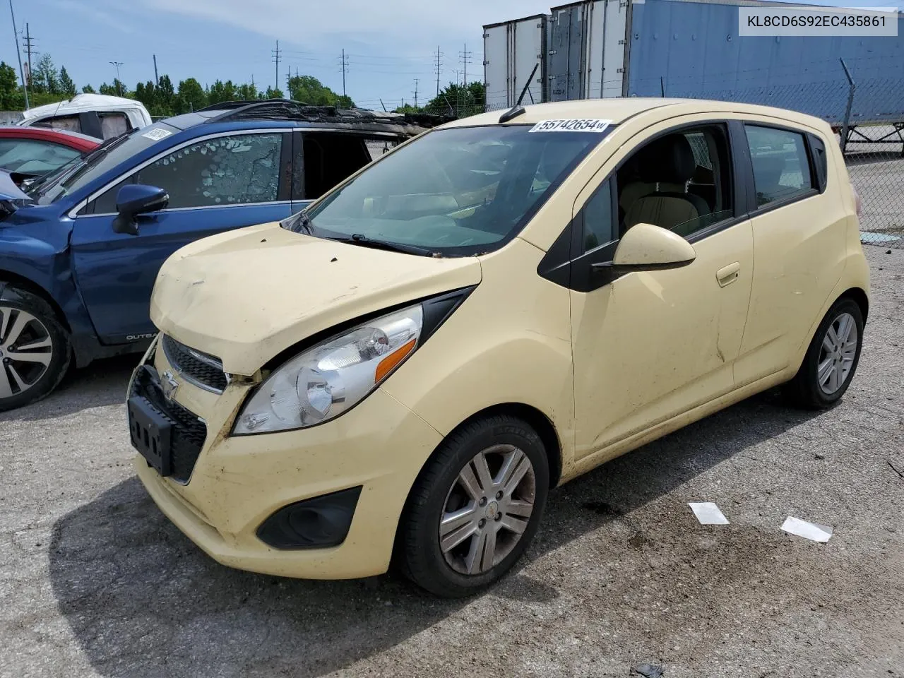 2014 Chevrolet Spark 1Lt VIN: KL8CD6S92EC435861 Lot: 55742654