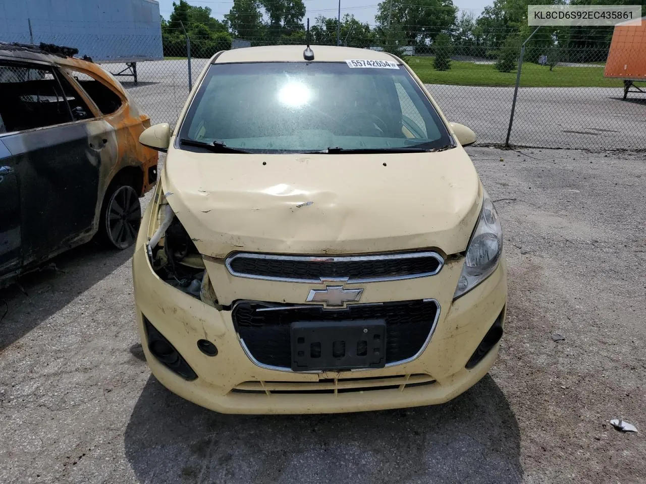 2014 Chevrolet Spark 1Lt VIN: KL8CD6S92EC435861 Lot: 55742654