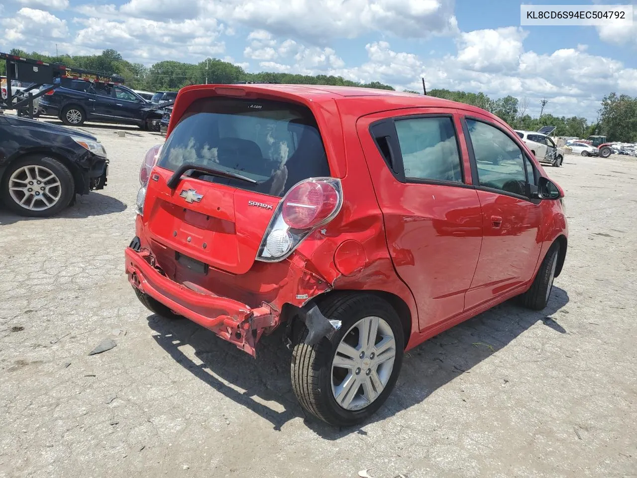 2014 Chevrolet Spark 1Lt VIN: KL8CD6S94EC504792 Lot: 62720744