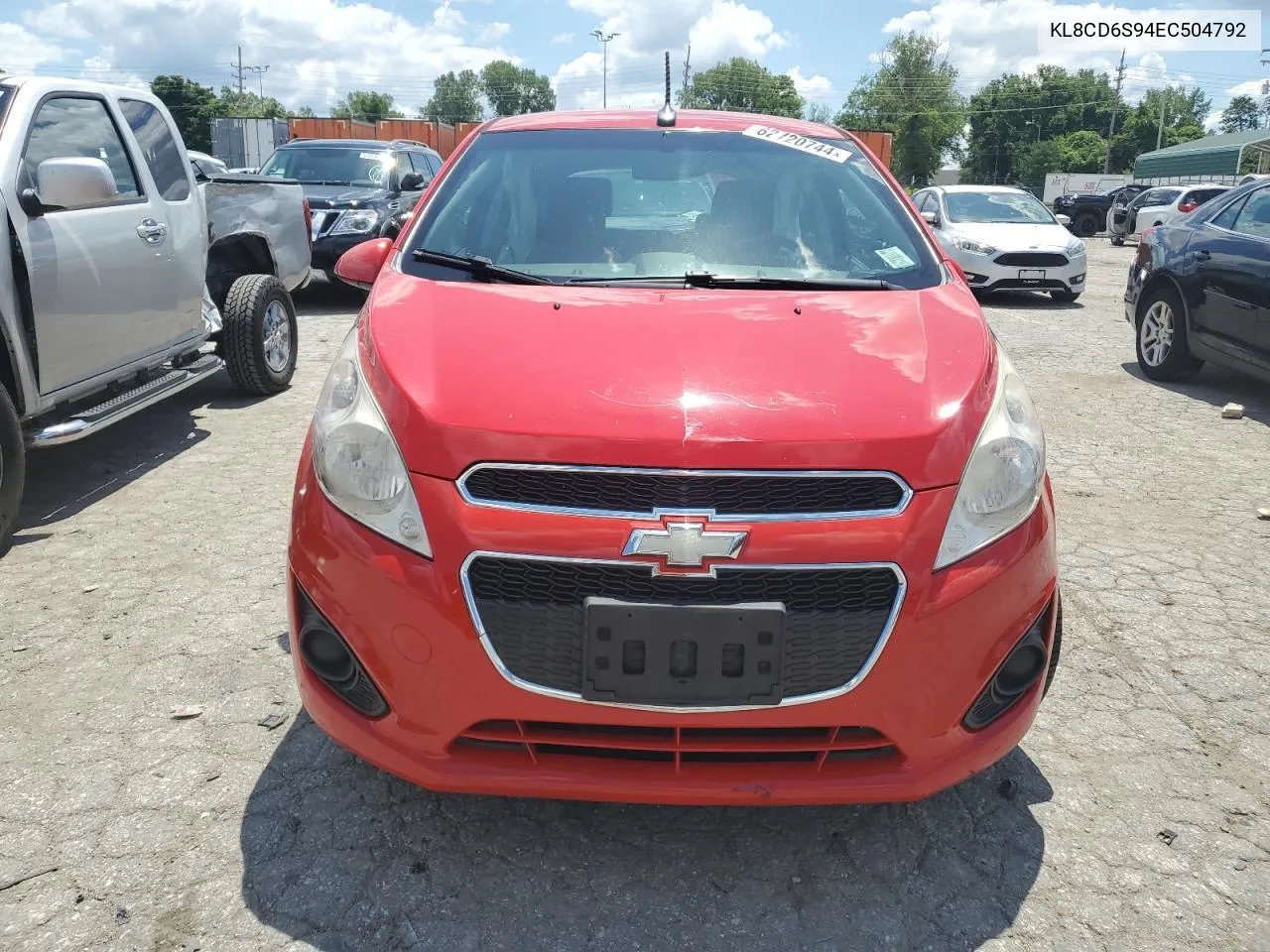 2014 Chevrolet Spark 1Lt VIN: KL8CD6S94EC504792 Lot: 62720744