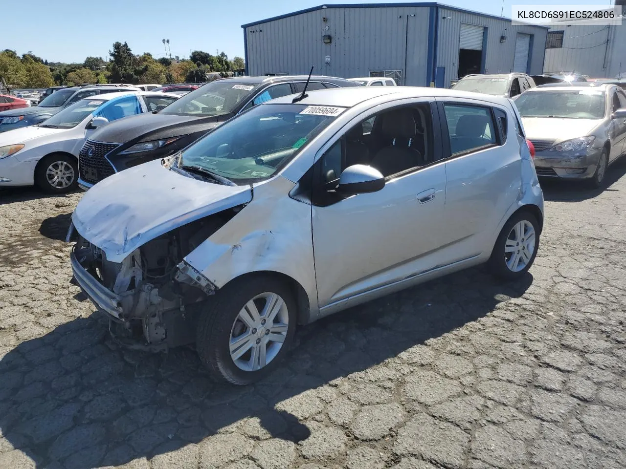 2014 Chevrolet Spark 1Lt VIN: KL8CD6S91EC524806 Lot: 70059604