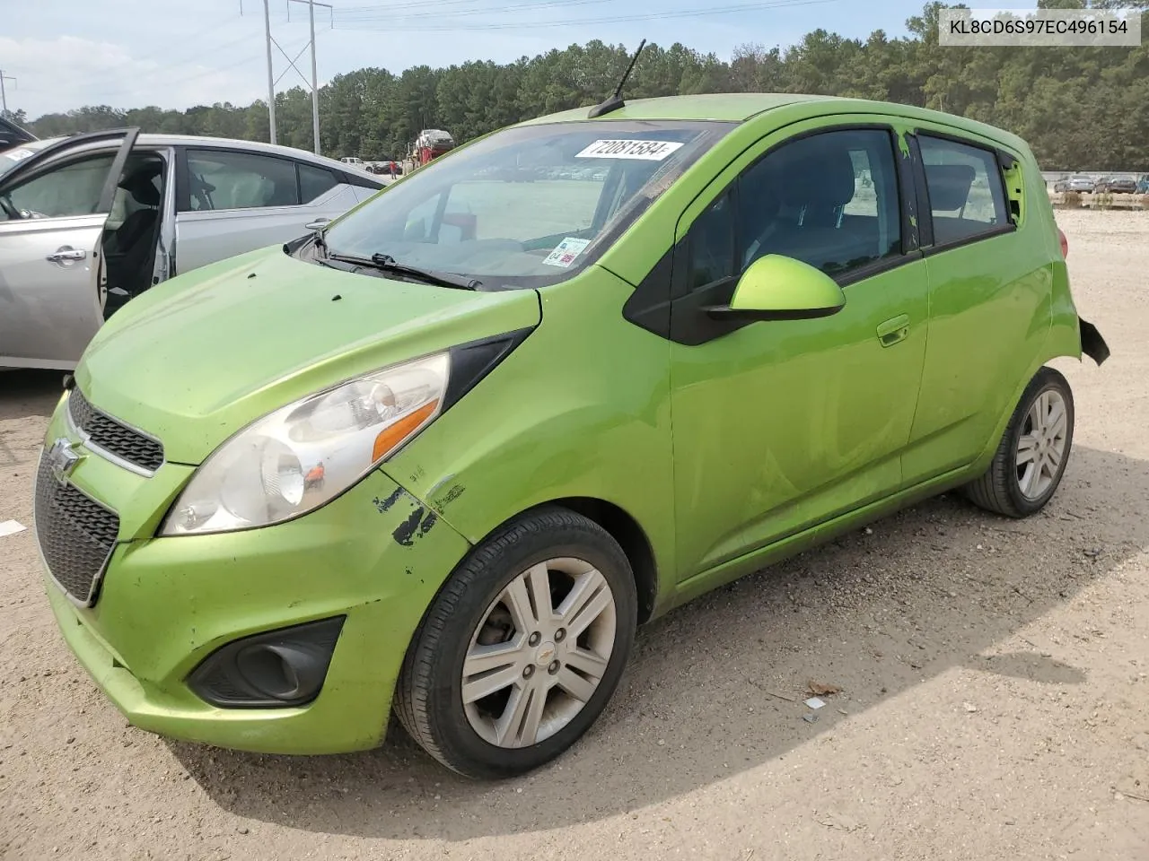 2014 Chevrolet Spark 1Lt VIN: KL8CD6S97EC496154 Lot: 72081584