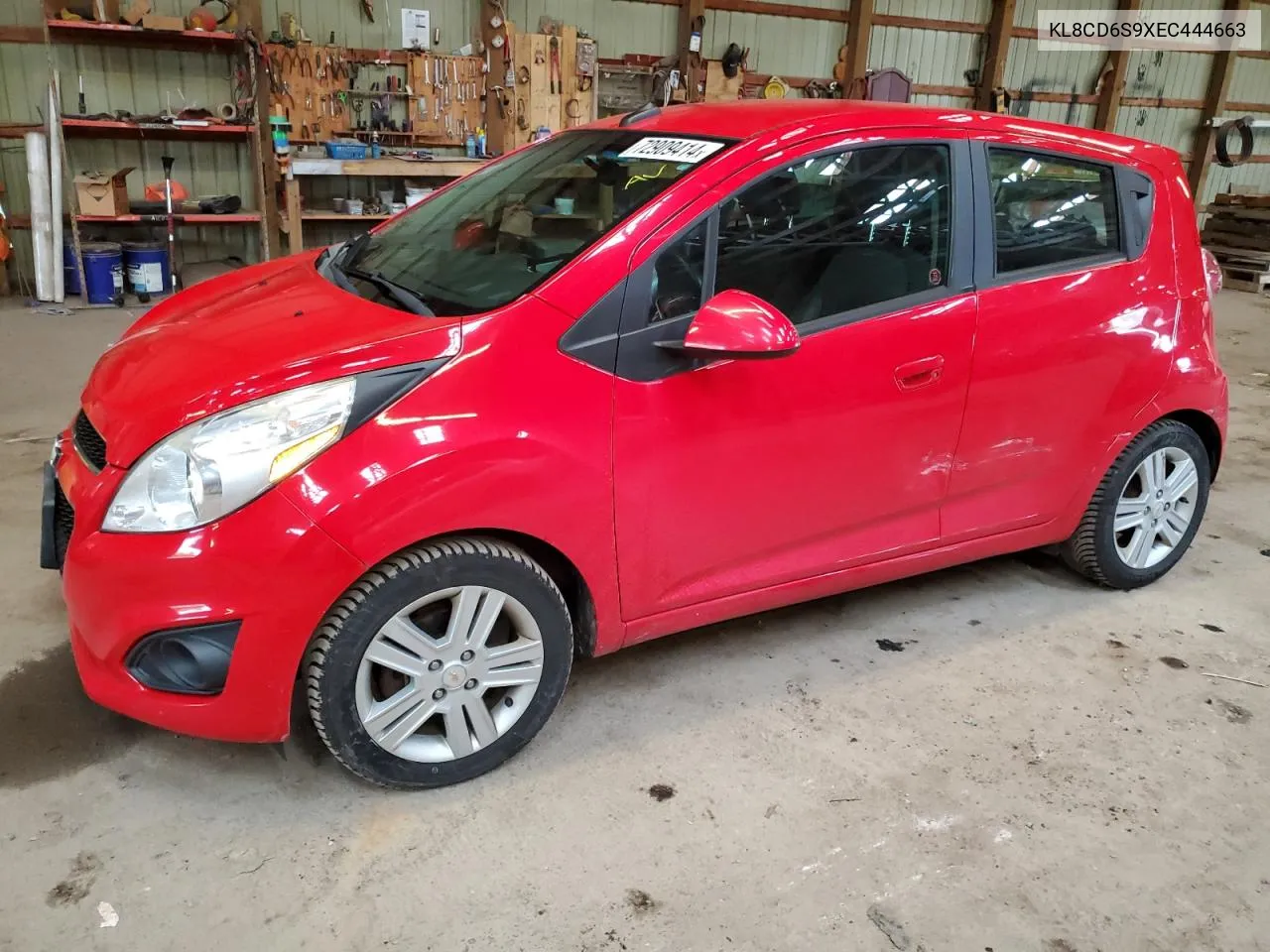 2014 Chevrolet Spark 1Lt VIN: KL8CD6S9XEC444663 Lot: 72909414