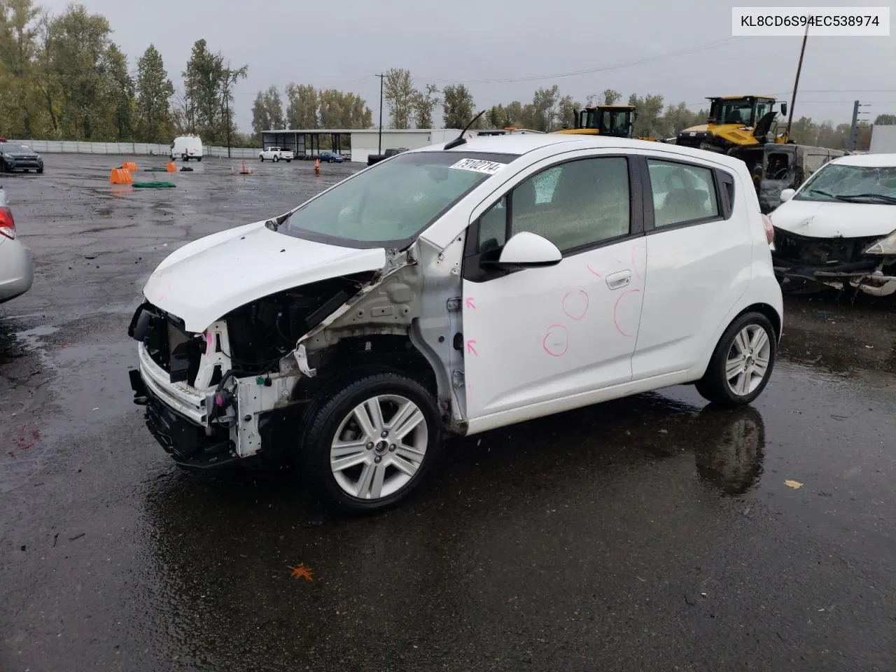 2014 Chevrolet Spark 1Lt VIN: KL8CD6S94EC538974 Lot: 79102714