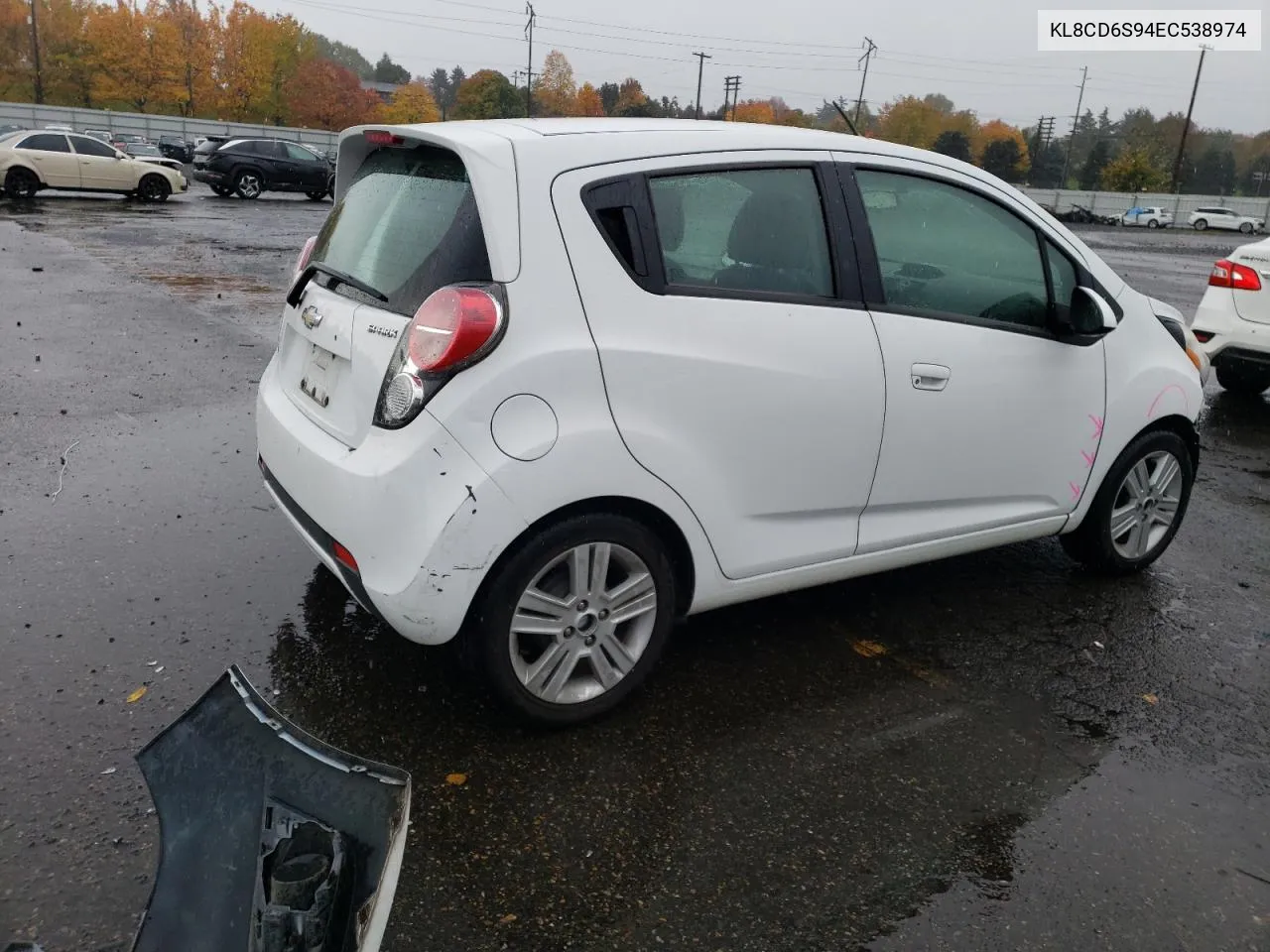 2014 Chevrolet Spark 1Lt VIN: KL8CD6S94EC538974 Lot: 79102714