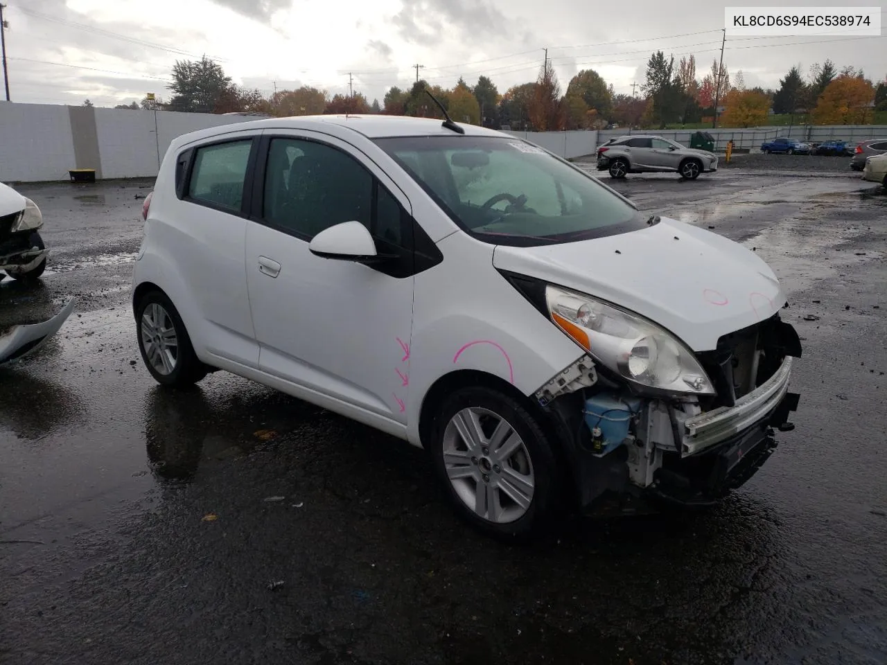 2014 Chevrolet Spark 1Lt VIN: KL8CD6S94EC538974 Lot: 79102714