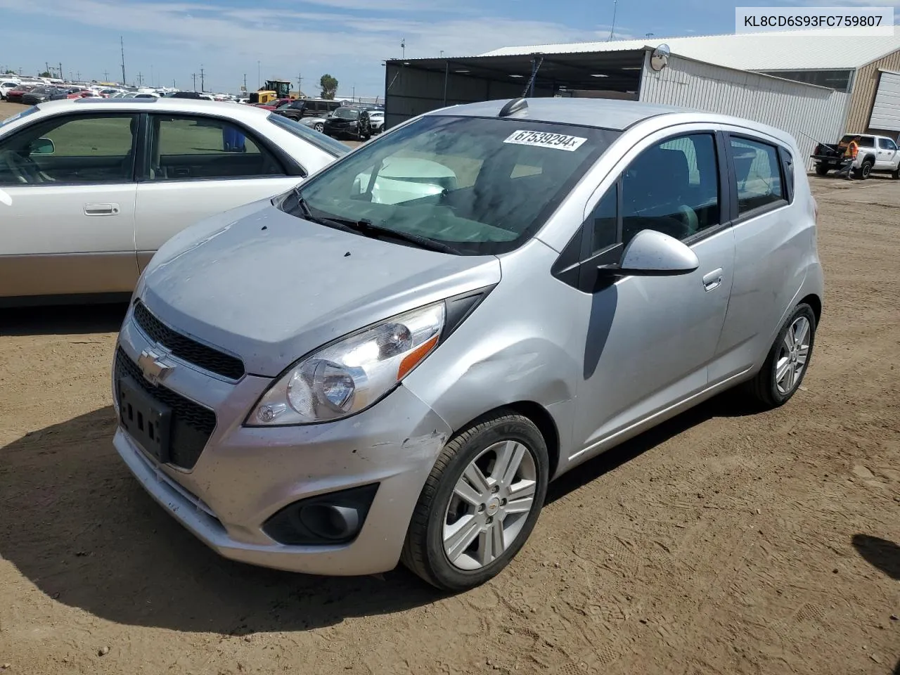 2015 Chevrolet Spark 1Lt VIN: KL8CD6S93FC759807 Lot: 67539294