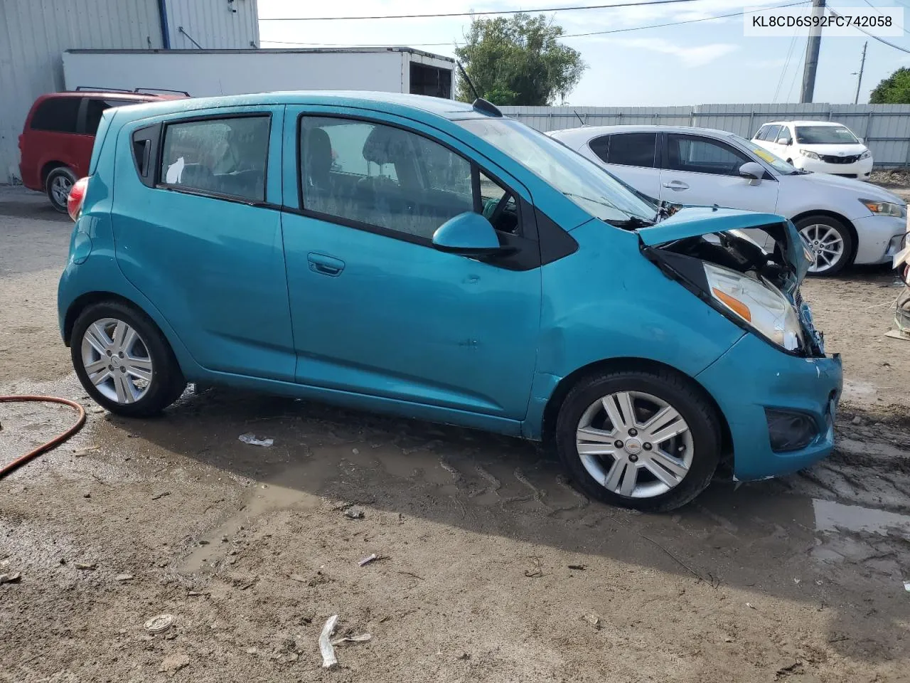 2015 Chevrolet Spark 1Lt VIN: KL8CD6S92FC742058 Lot: 70616464