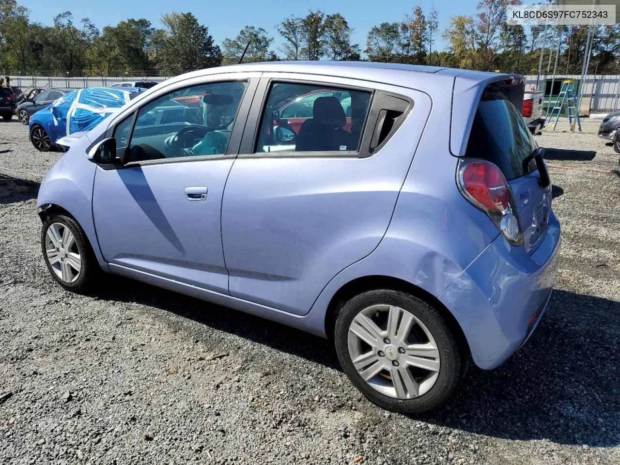 2015 Chevrolet Spark 1Lt VIN: KL8CD6S97FC752343 Lot: 74989154