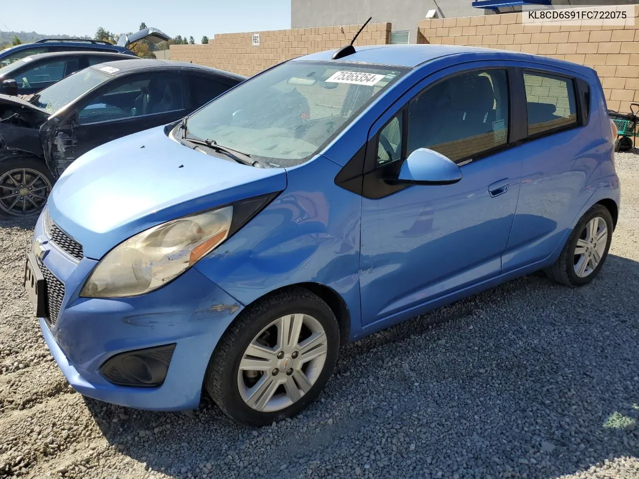 2015 Chevrolet Spark 1Lt VIN: KL8CD6S91FC722075 Lot: 75365354