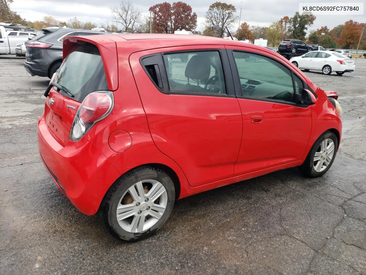 2015 Chevrolet Spark 1Lt VIN: KL8CD6S92FC757840 Lot: 77241104