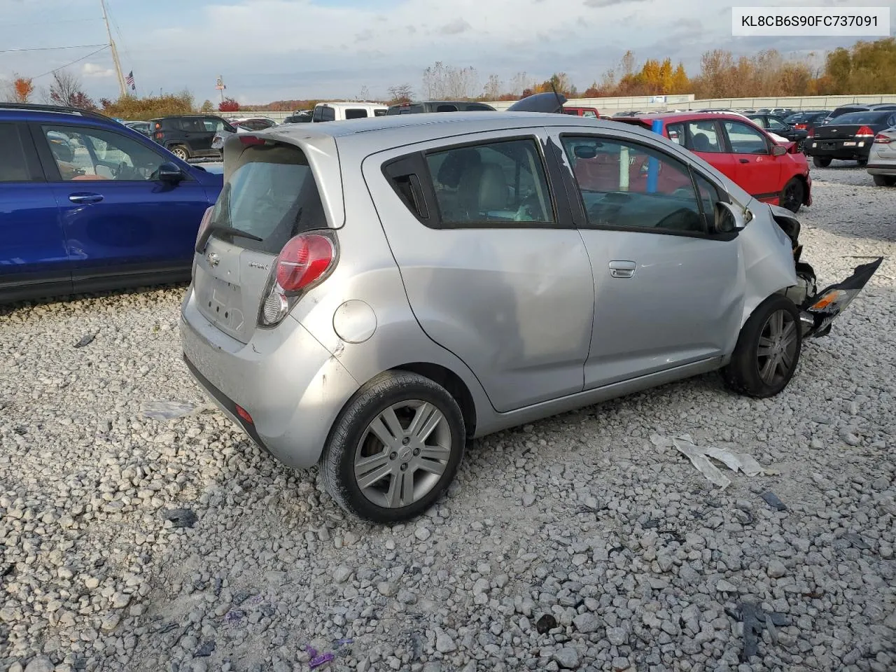 2015 Chevrolet Spark Ls VIN: KL8CB6S90FC737091 Lot: 77336294