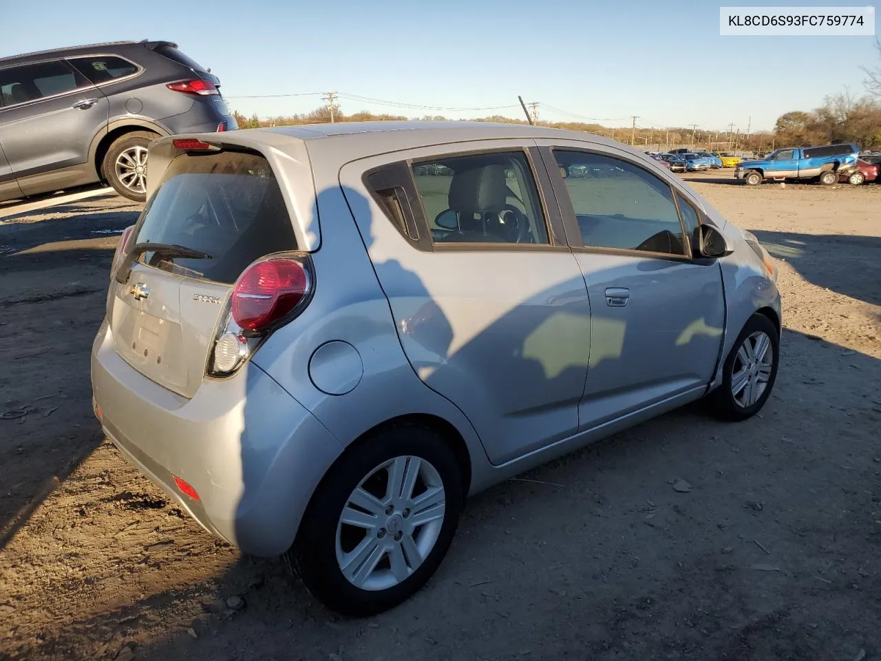 2015 Chevrolet Spark 1Lt VIN: KL8CD6S93FC759774 Lot: 80675354