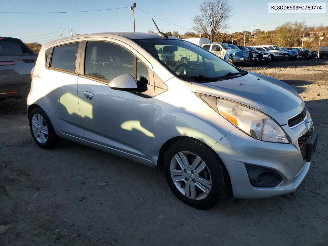 2015 Chevrolet Spark 1Lt VIN: KL8CD6S93FC759774 Lot: 80675354