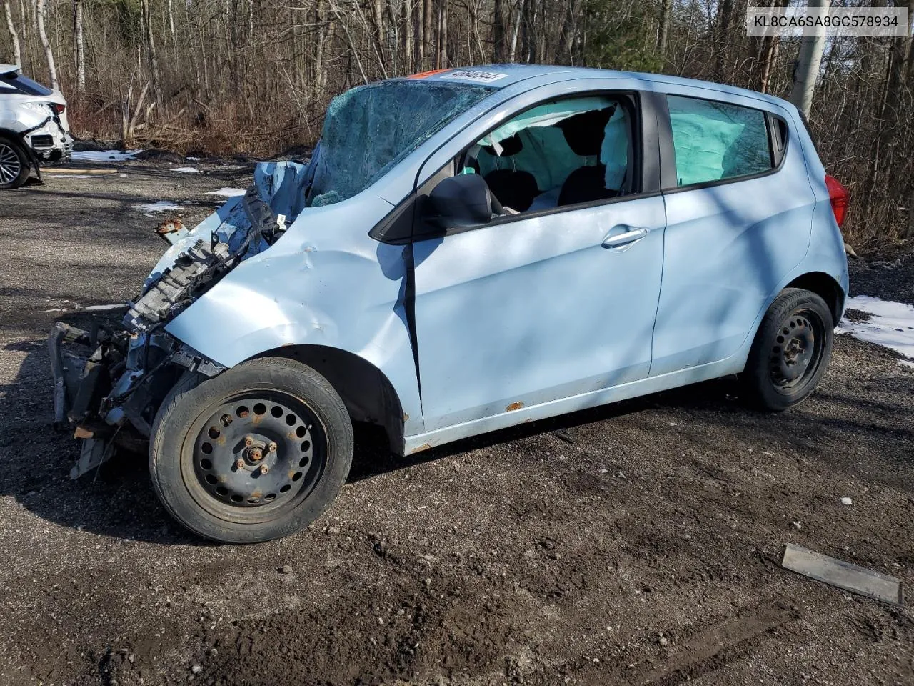 KL8CA6SA8GC578934 2016 Chevrolet Spark Ls