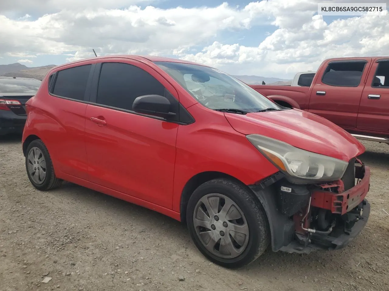 2016 Chevrolet Spark Ls VIN: KL8CB6SA9GC582715 Lot: 55257624