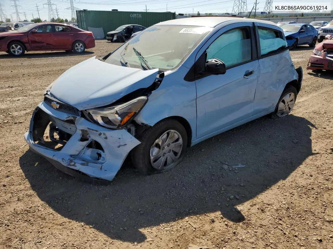 2016 Chevrolet Spark Ls VIN: KL8CB6SA9GC619214 Lot: 69391584