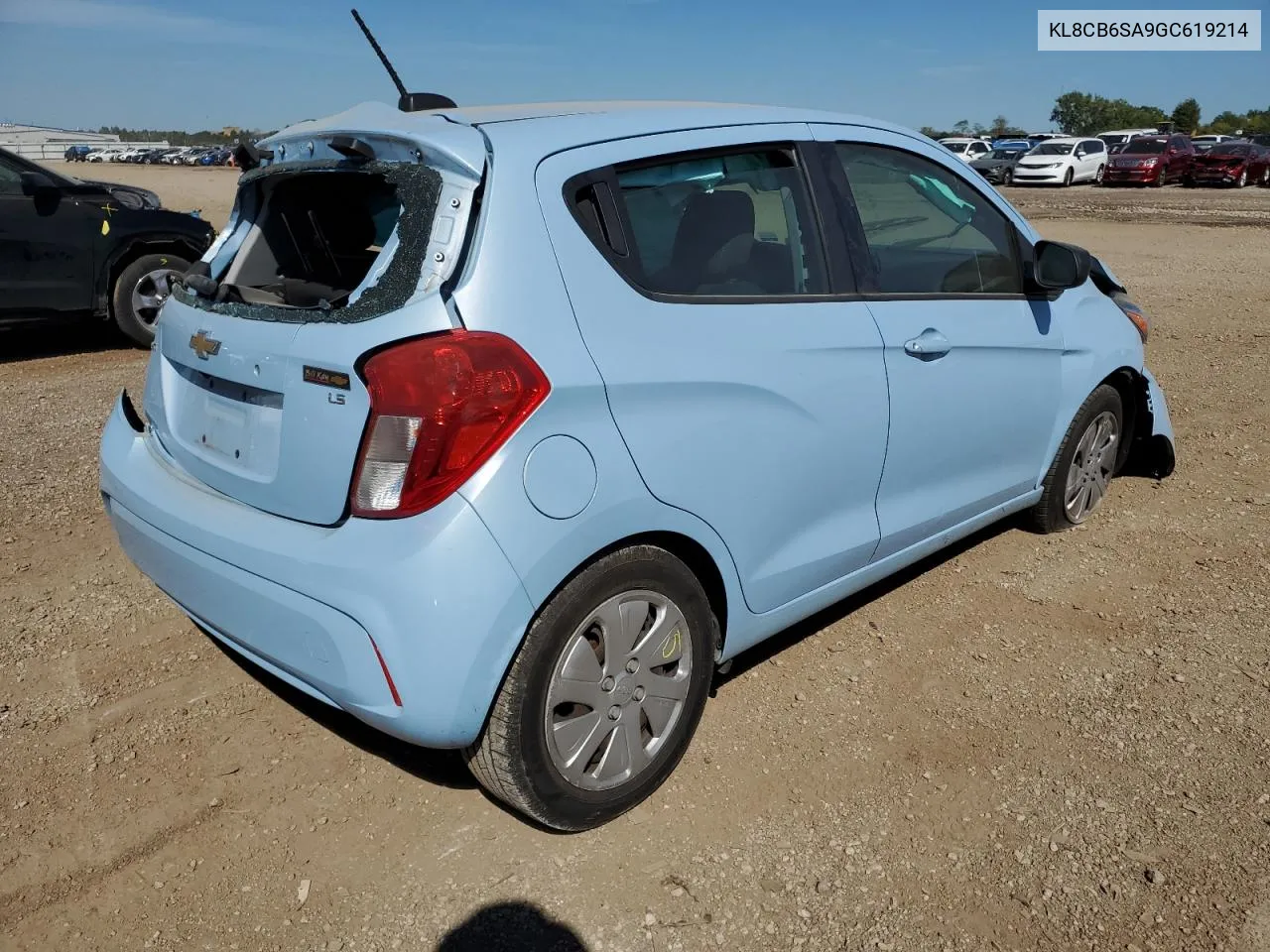 2016 Chevrolet Spark Ls VIN: KL8CB6SA9GC619214 Lot: 69391584