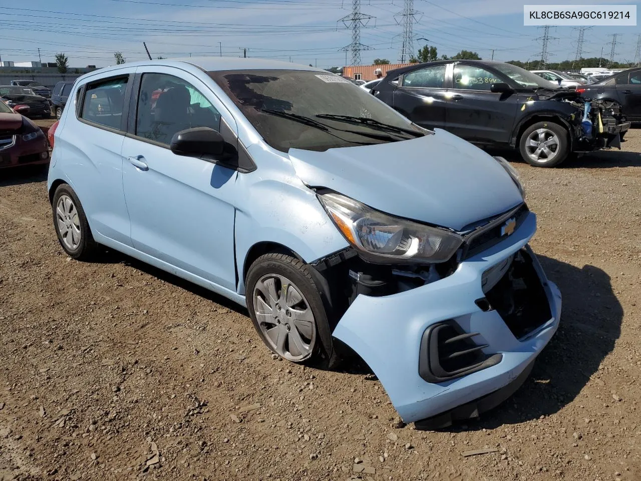 2016 Chevrolet Spark Ls VIN: KL8CB6SA9GC619214 Lot: 69391584