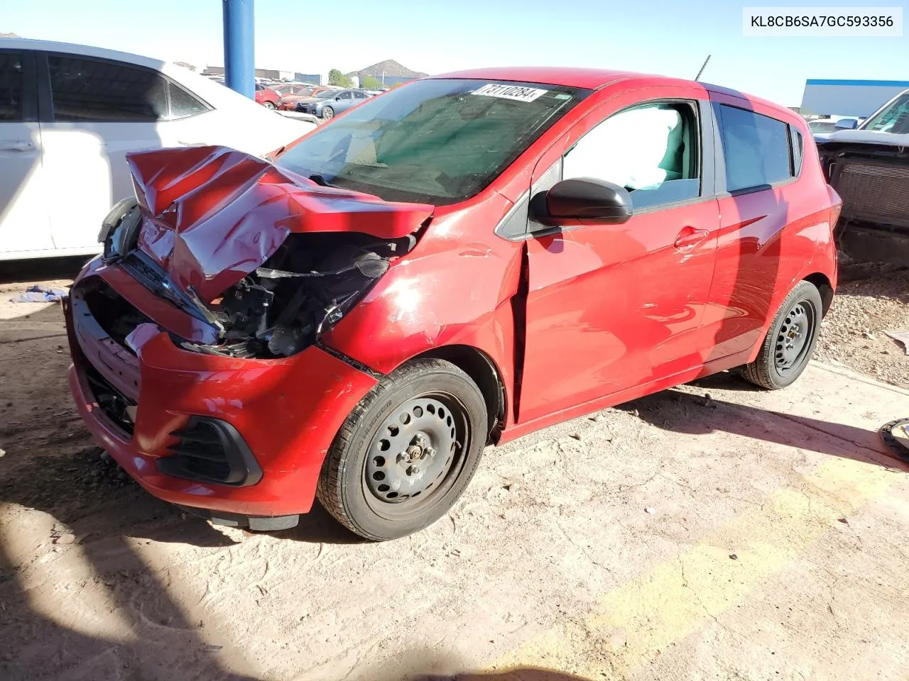 2016 Chevrolet Spark Ls VIN: KL8CB6SA7GC593356 Lot: 73110284