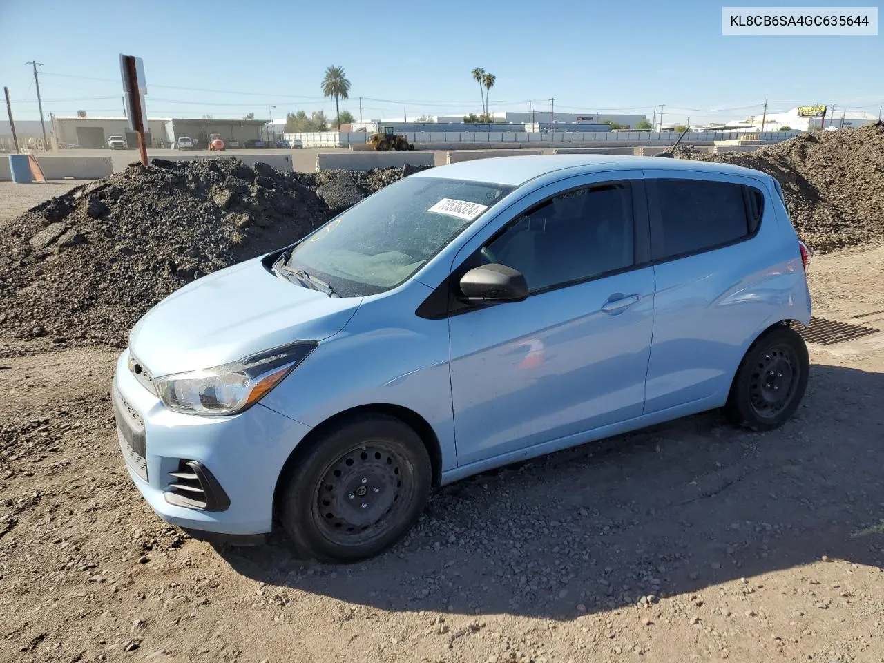 2016 Chevrolet Spark Ls VIN: KL8CB6SA4GC635644 Lot: 73536324