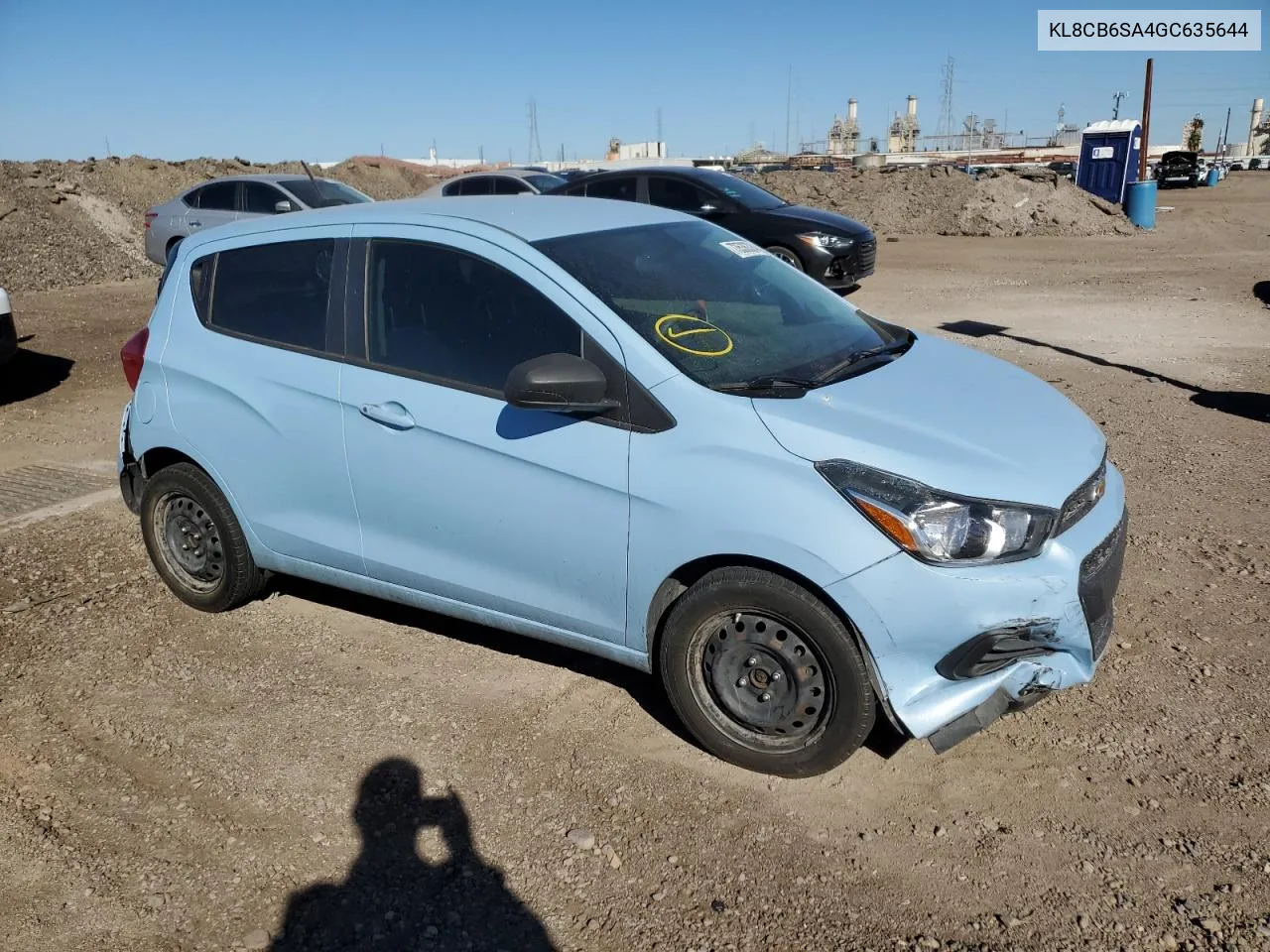 2016 Chevrolet Spark Ls VIN: KL8CB6SA4GC635644 Lot: 73536324