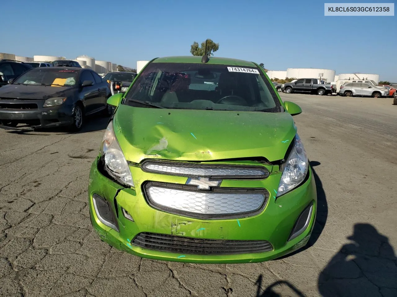 2016 Chevrolet Spark Ev 2Lt VIN: KL8CL6S03GC612358 Lot: 74314764