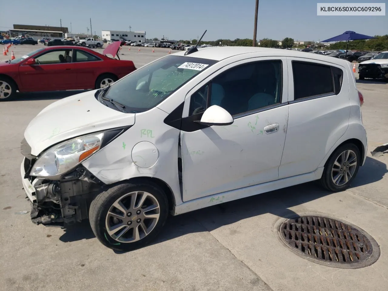 2016 Chevrolet Spark Ev 1Lt VIN: KL8CK6S0XGC609296 Lot: 74912014