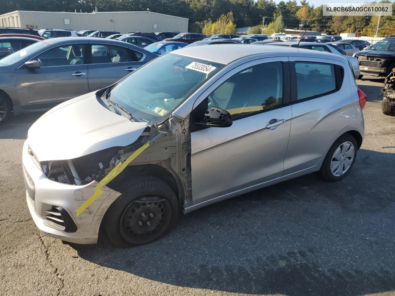 2016 Chevrolet Spark Ls VIN: KL8CB6SA0GC610062 Lot: 75533054