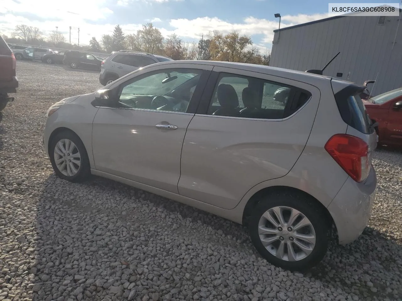 2016 Chevrolet Spark 2Lt VIN: KL8CF6SA3GC608908 Lot: 78593354